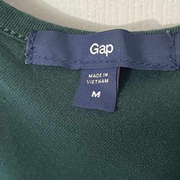 Gap Forest Green Sleeveless Pleated Draped Tapered Hem Tank Top, Medium - Picture 11 of 13